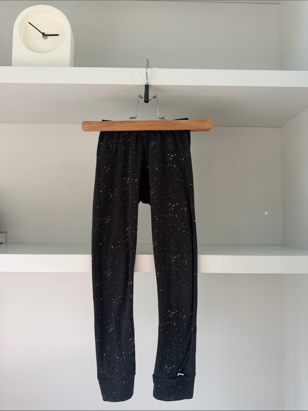 Kids Black Speckle Print Leggings